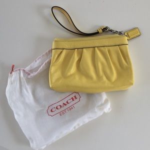 NWOT Yellow Coach Wristlet